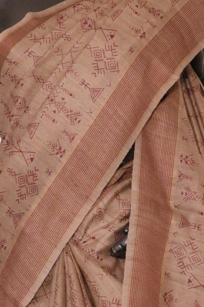 Handloom Pure Tussar Silk Saree AL203721