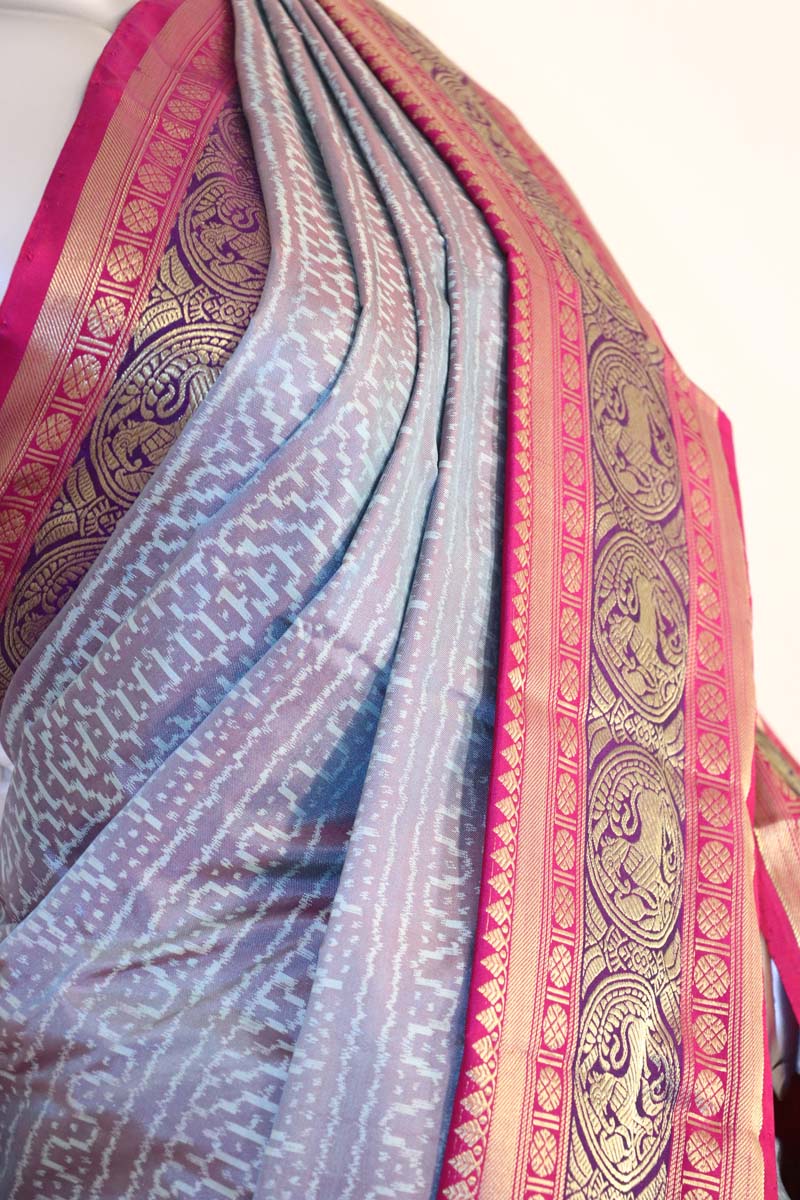 Kanjeevaram Ikat Patola Silk Saree AJ201147