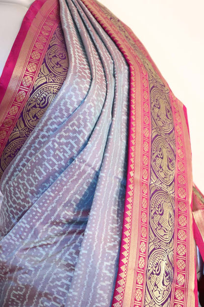 Kanjeevaram Ikat Patola Silk Saree AJ201147