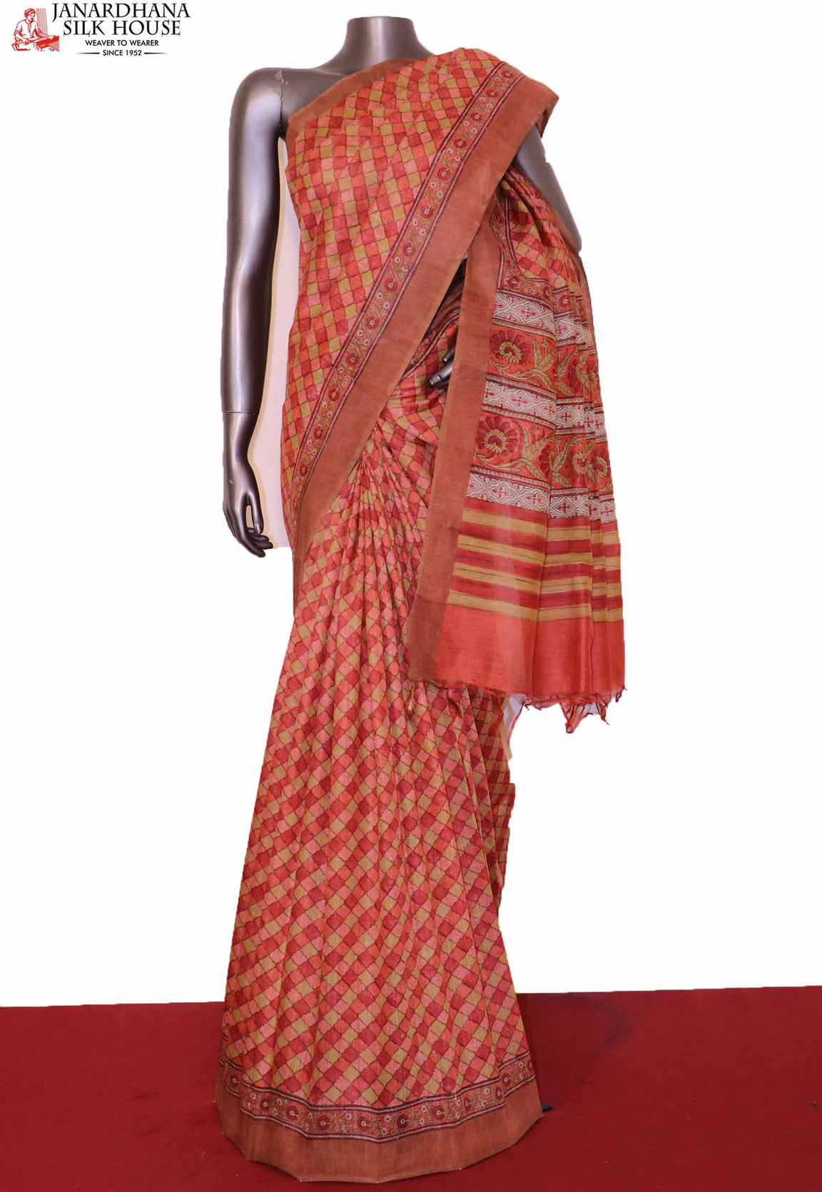 Pure Tussar Silk Saree AH203444