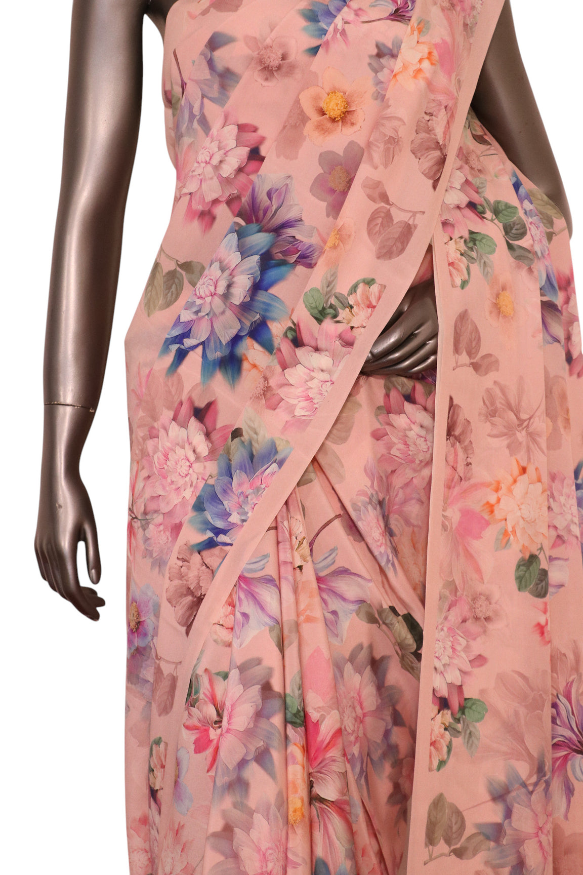 Floral  Pure Crepe Silk Saree AK201479
