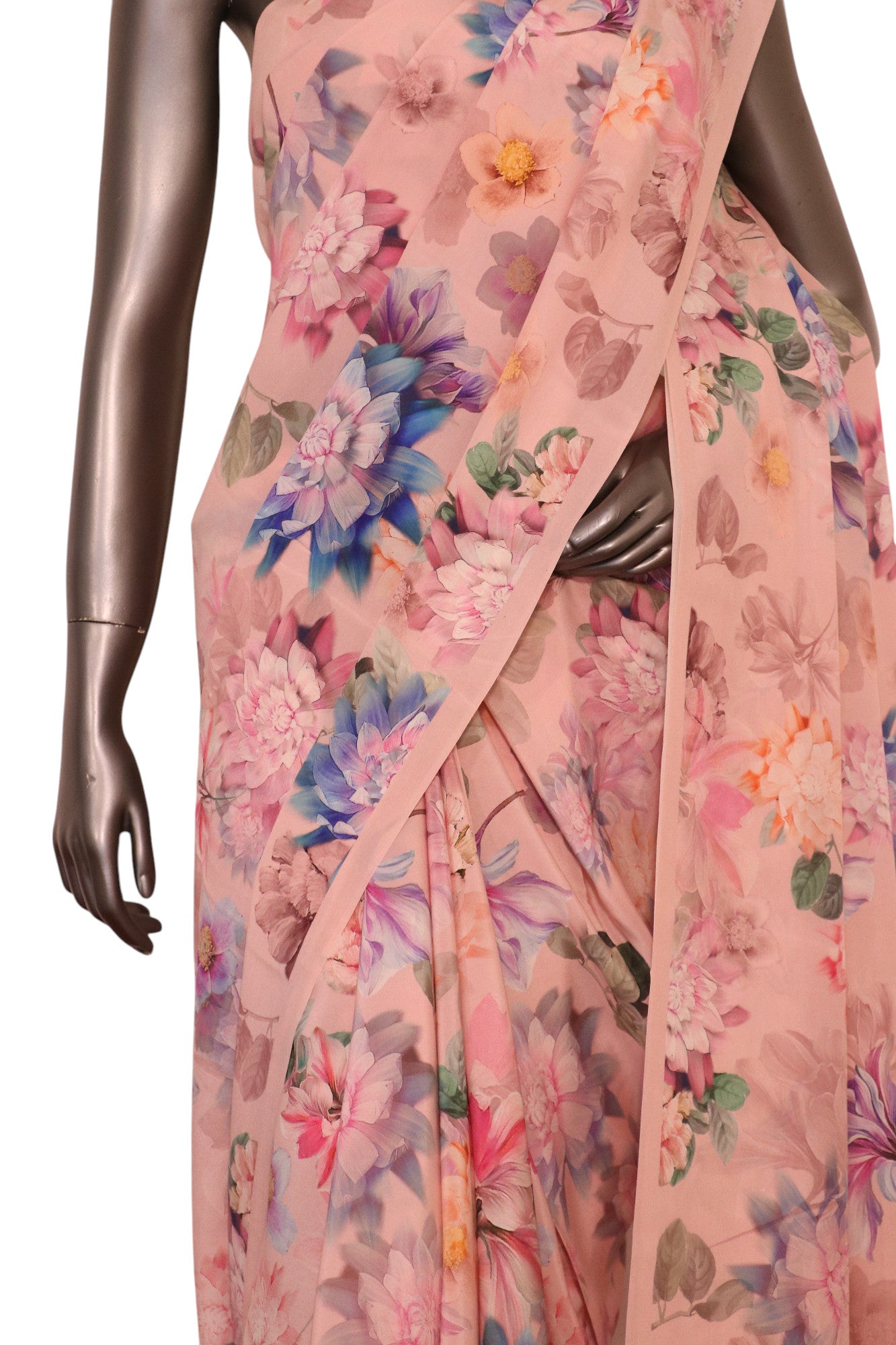 Floral  Pure Crepe Silk Saree AK201479