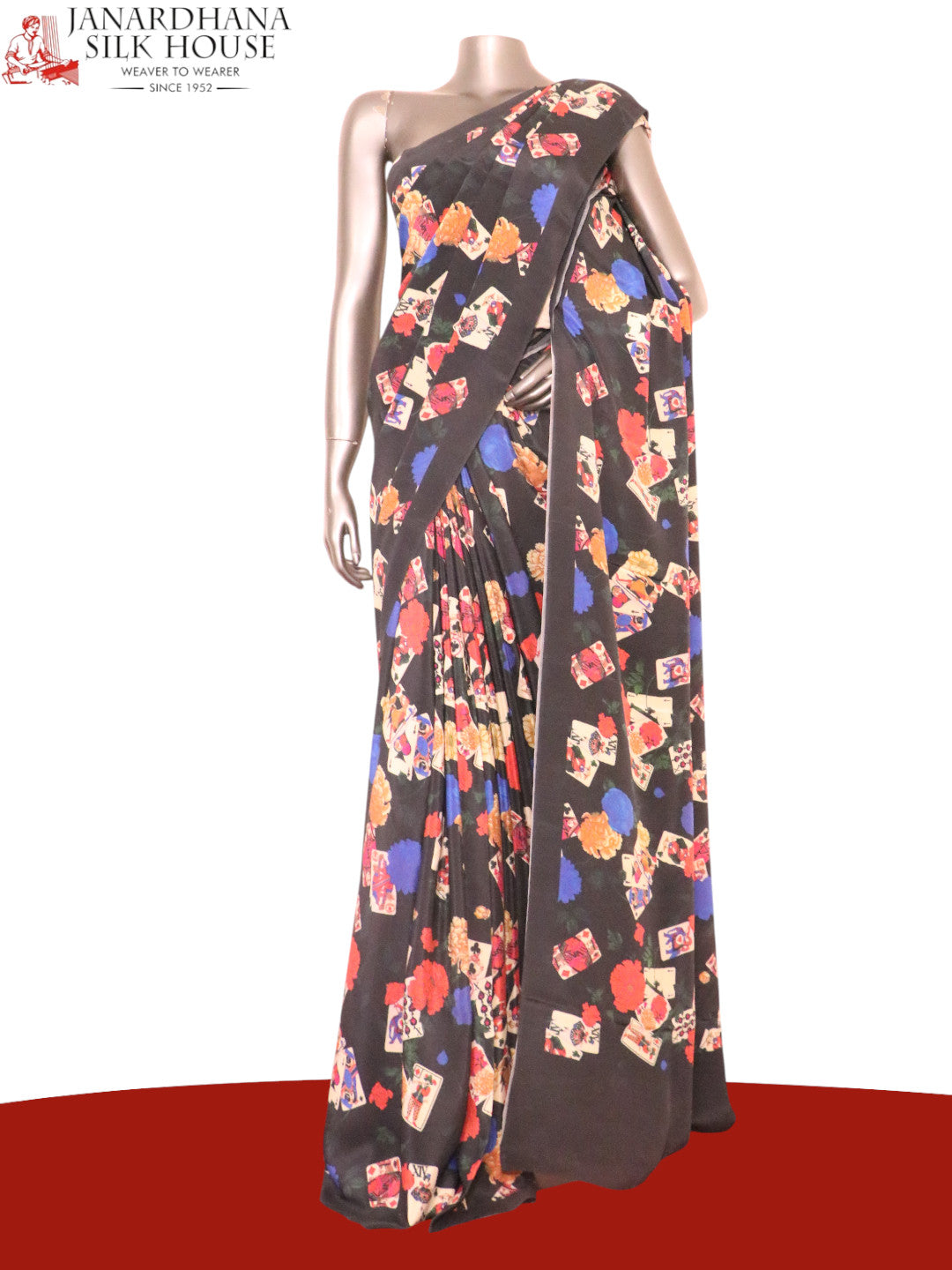 Floral  Pure Crepe Silk Saree AK209643