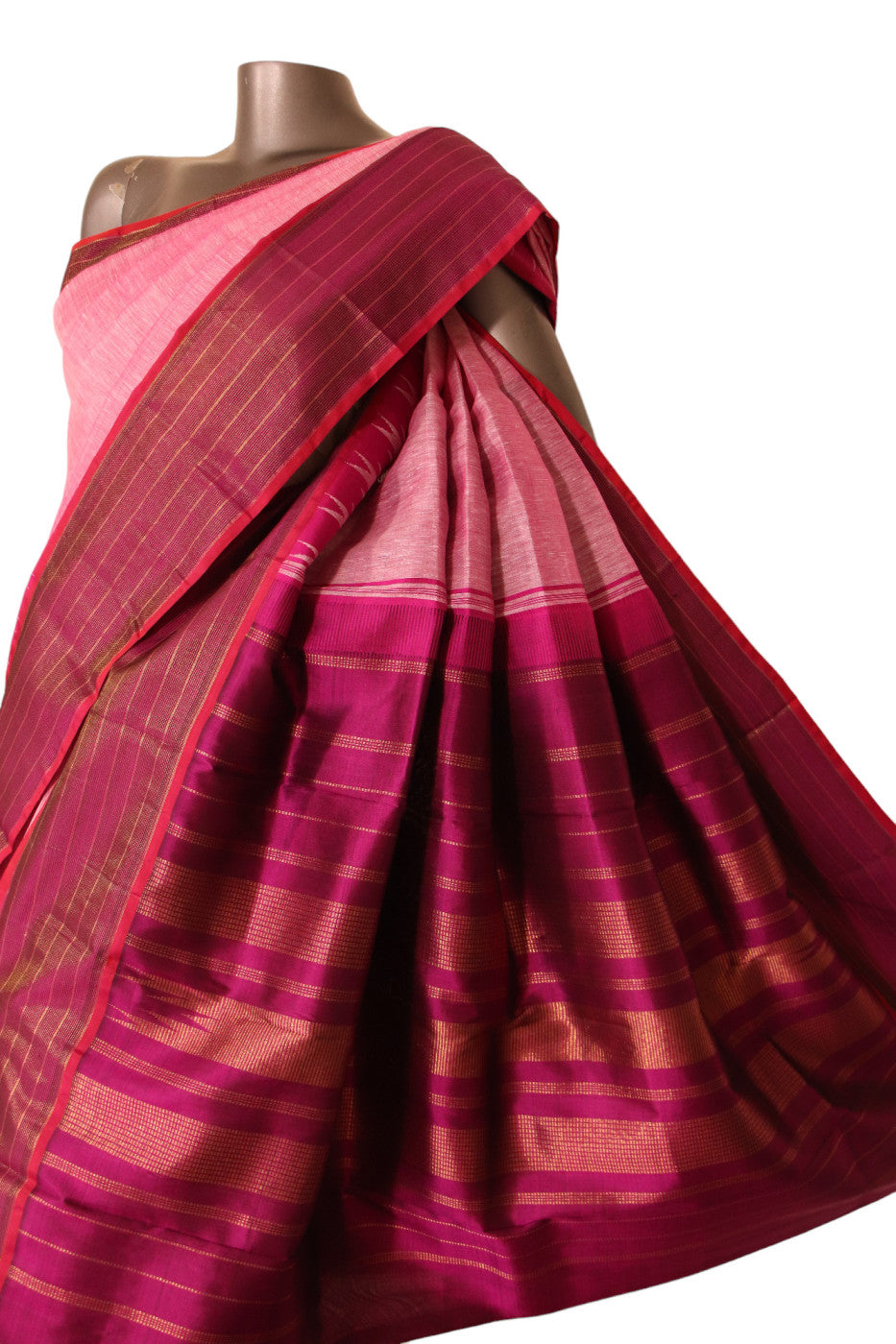 Linen Temple Kanjeevaram Silk Saree AJ202796