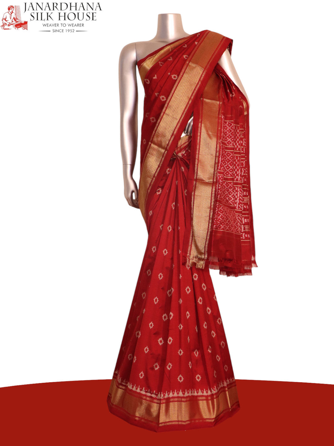 Pure Handloom Patola Ikat Silk Saree AK207280