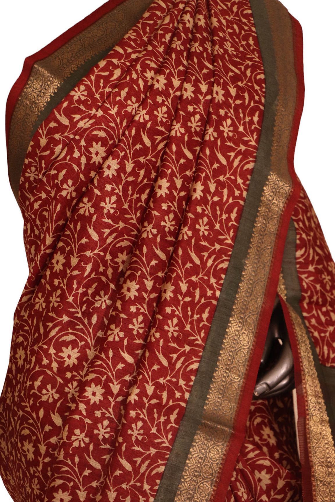 Floral Exclusive Pure Tussar Silk Saree AJ207697