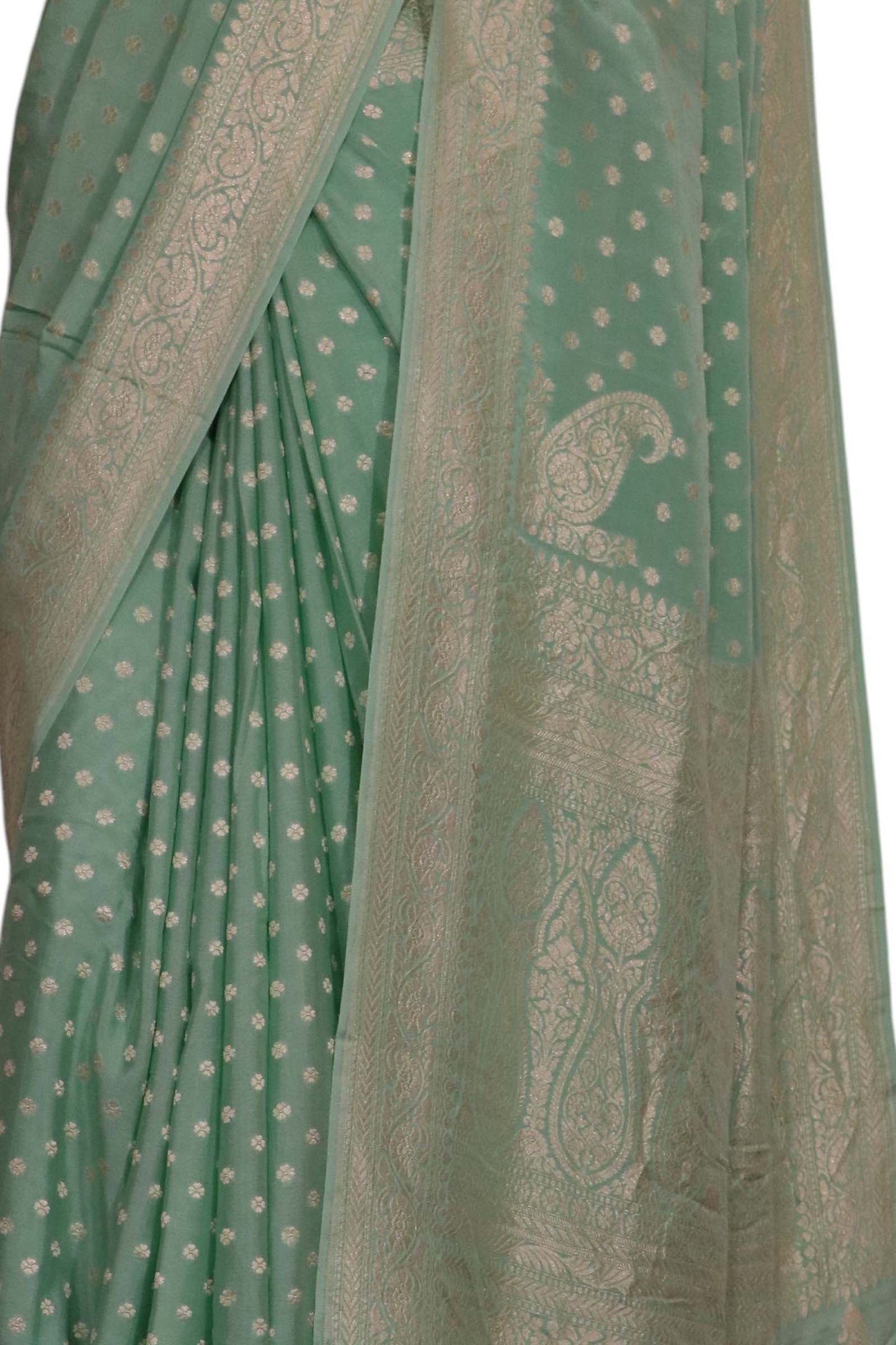 pure handloom zari butta banarasi crepe silk saree al206630