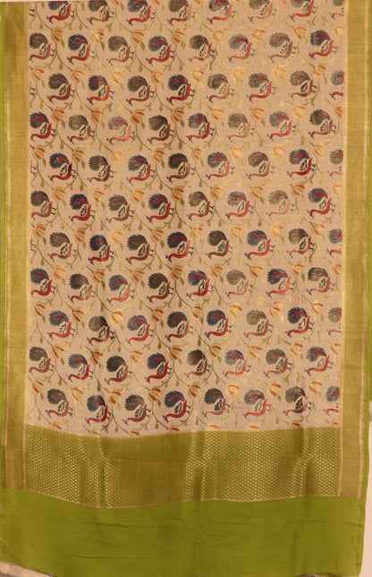 Exquisite &amp; Designer Finest Quality Handloom Pure Tussar Silk Dupatta AG201636