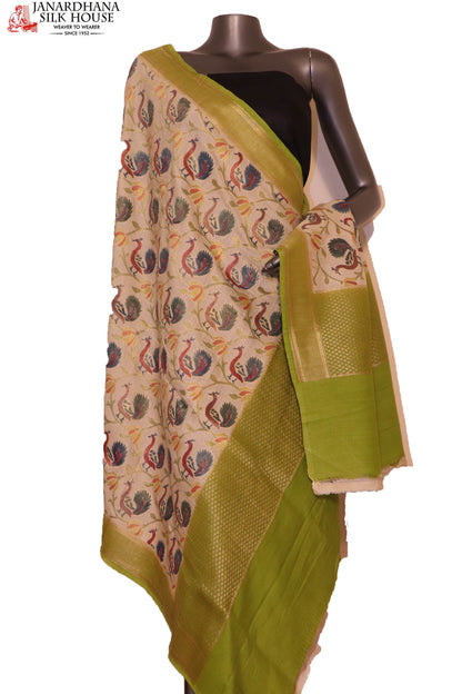 Exquisite &amp; Designer Finest Quality Handloom Pure Tussar Silk Dupatta AG201636