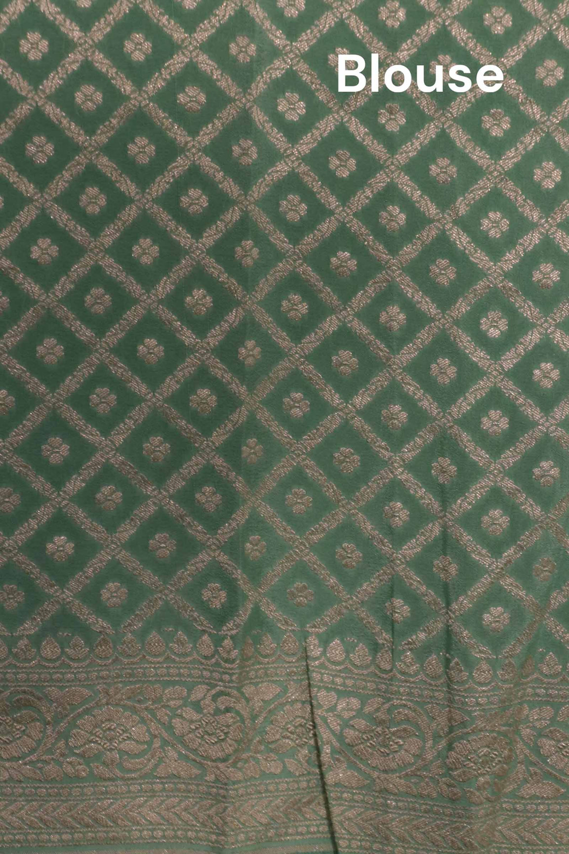 Pure Handloom Zari Butta Banarasi Crepe Silk Saree AL206630