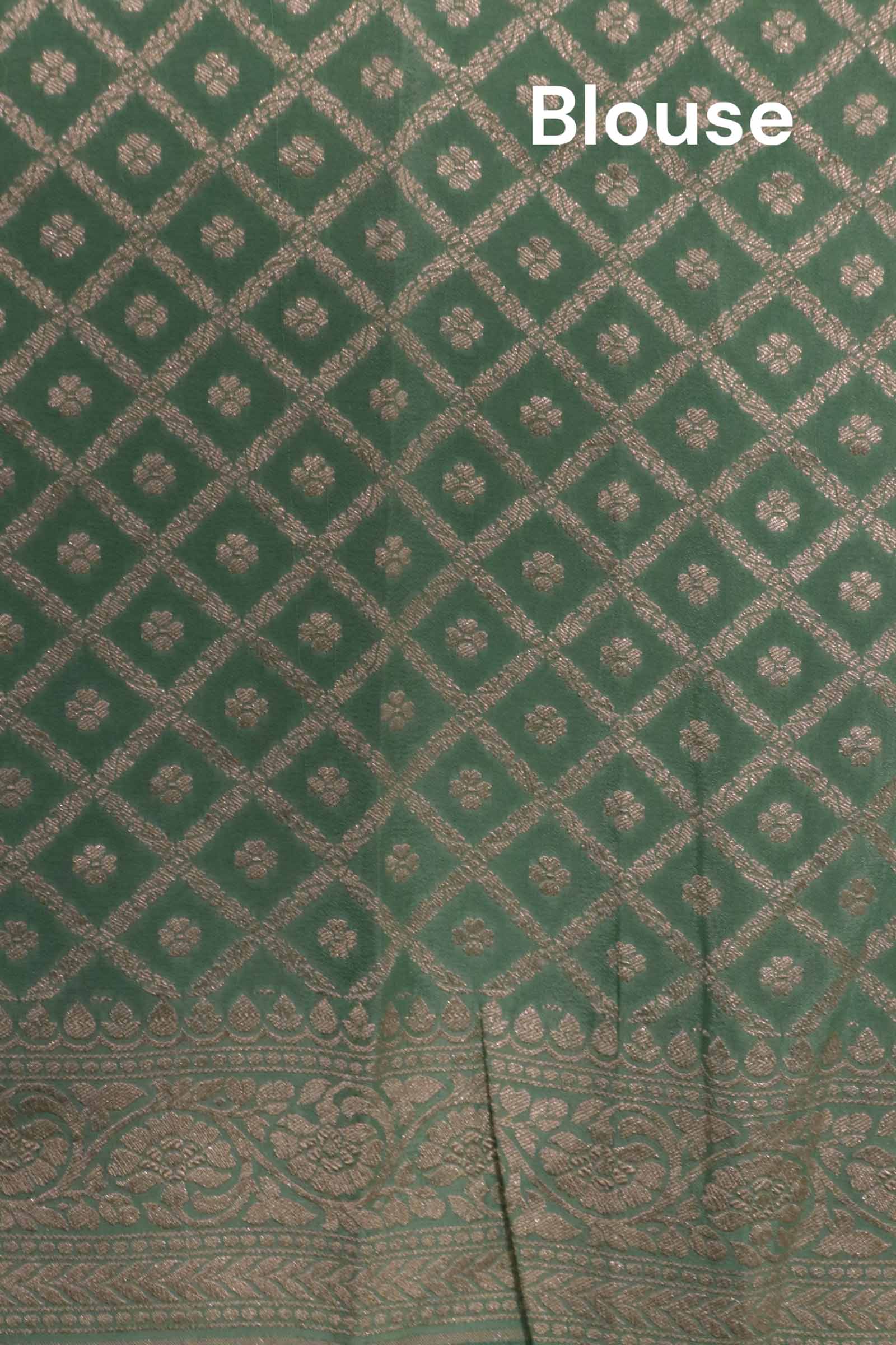 Pure Handloom Zari Butta Banarasi Crepe Silk Saree AL206630