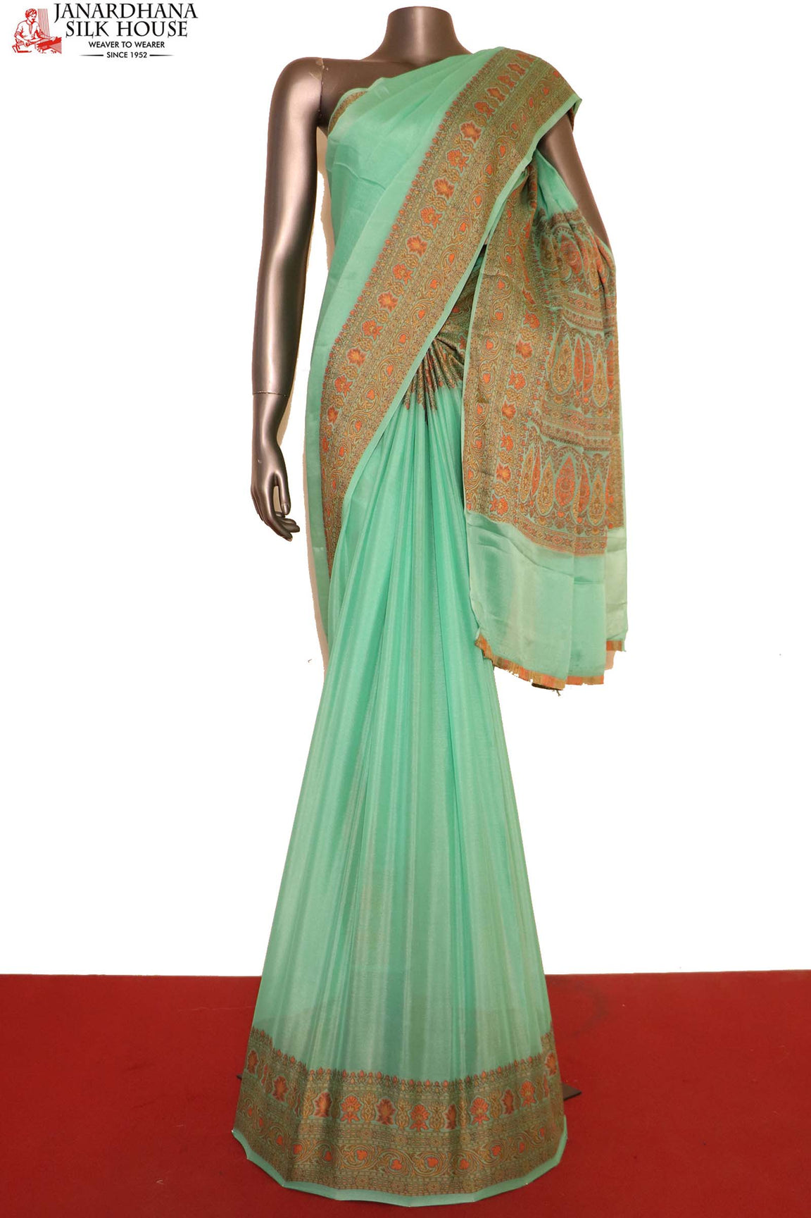 Exclusive Thread Weave Pure Crepe Silk Saree AI212555