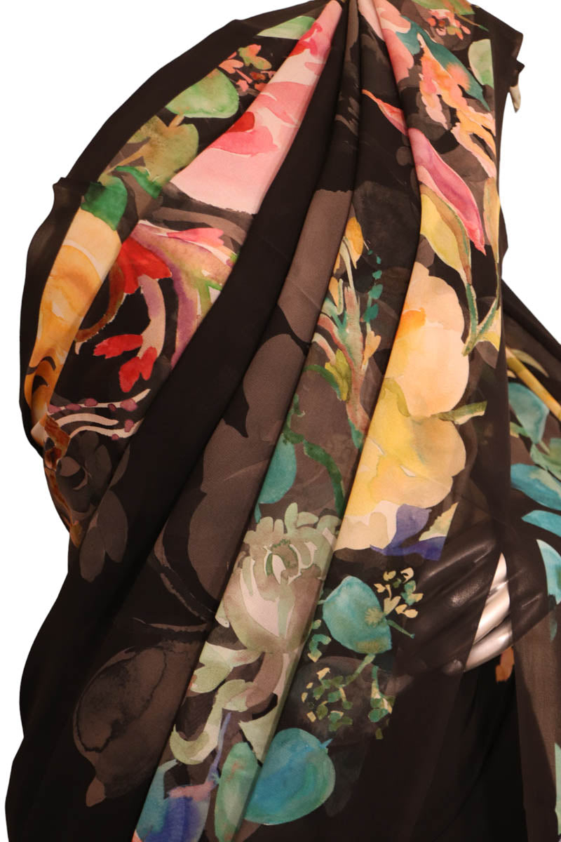 Designer Exclusive Floral Pure Georgette Silk Saree AJ201908