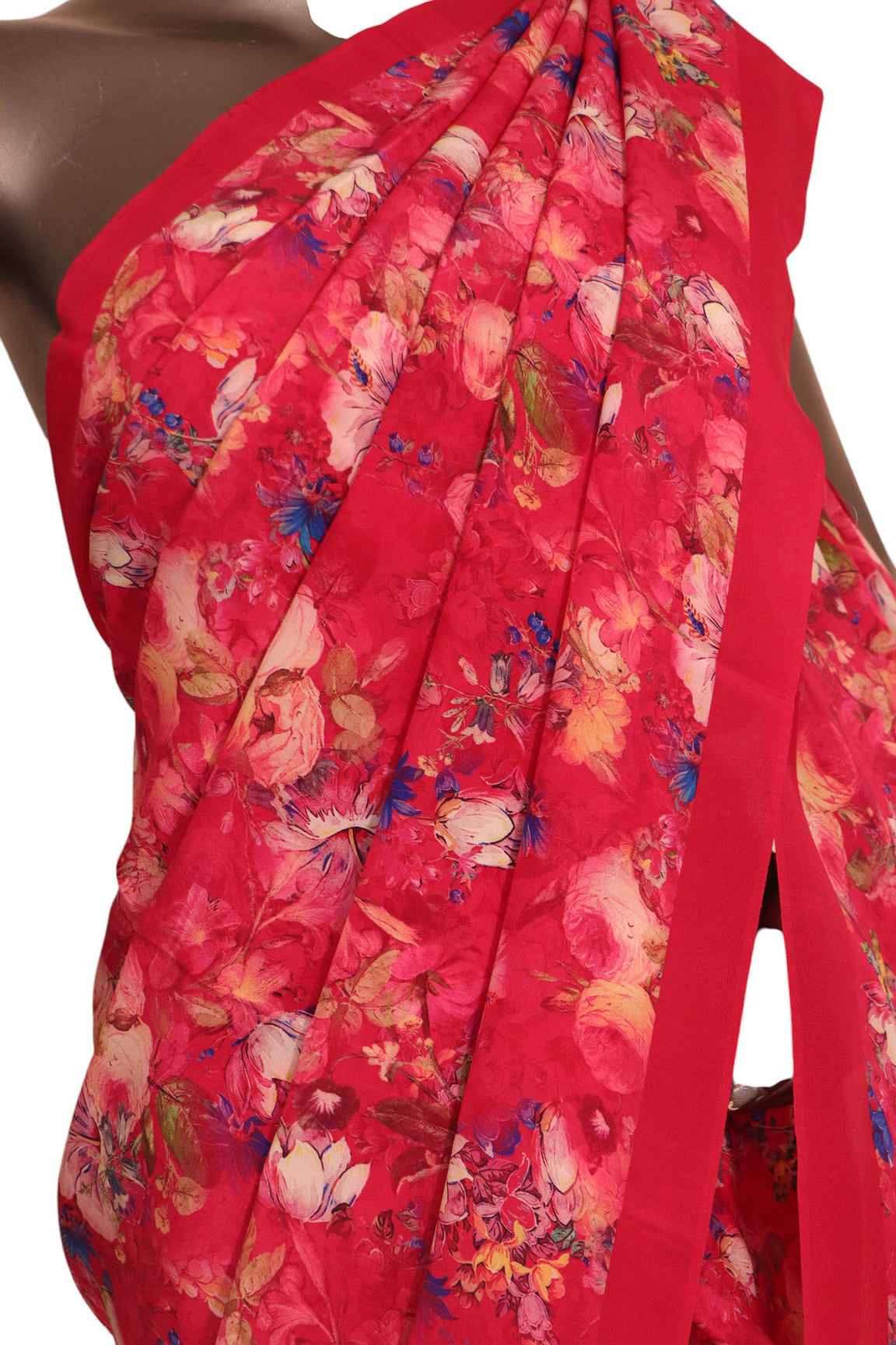 Exclusive Floral Pure Crepe Silk Saree AK203373