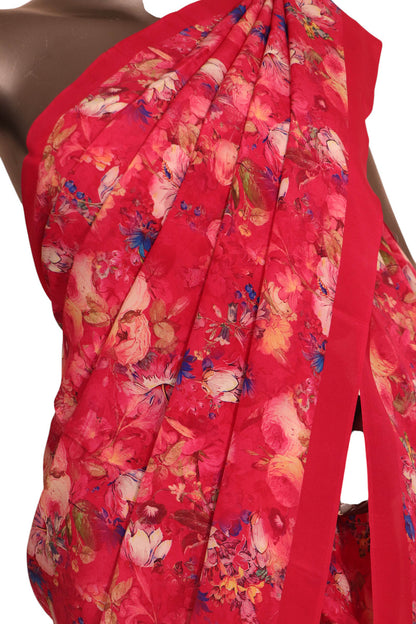 Exclusive Floral Pure Crepe Silk Saree AK203373