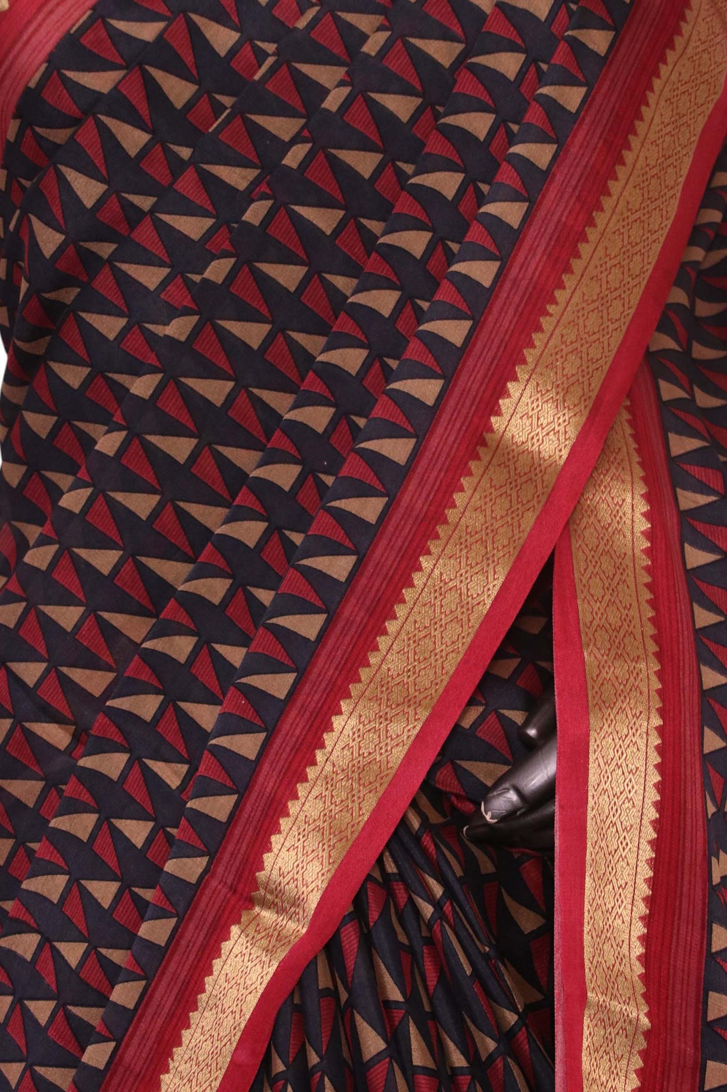pure floral zari crepe silk saree al206157