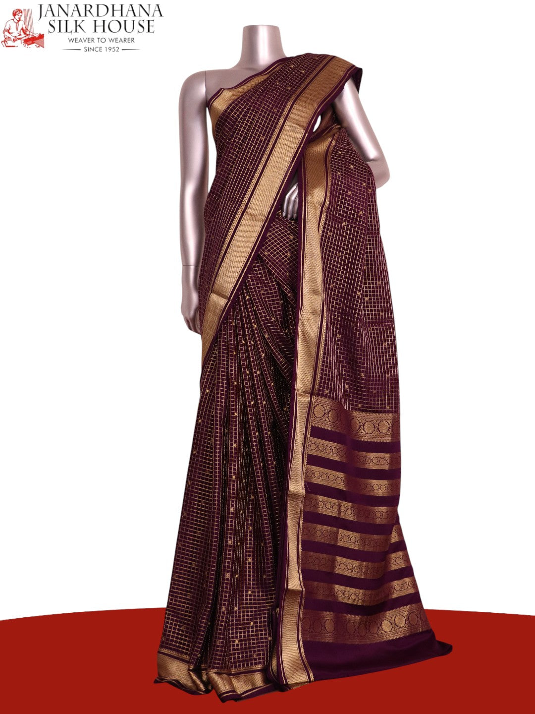 Pure Mysore Crepe Silk Saree AL211373