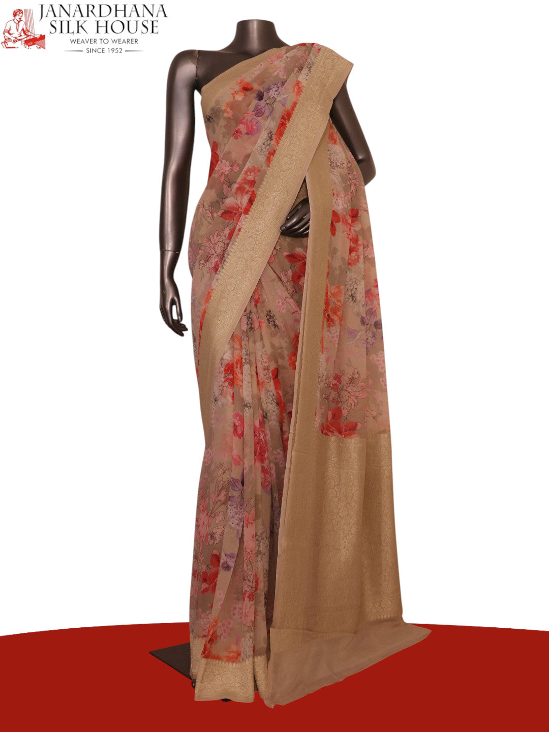Pure Printed Georgette Silk Saree AL200655