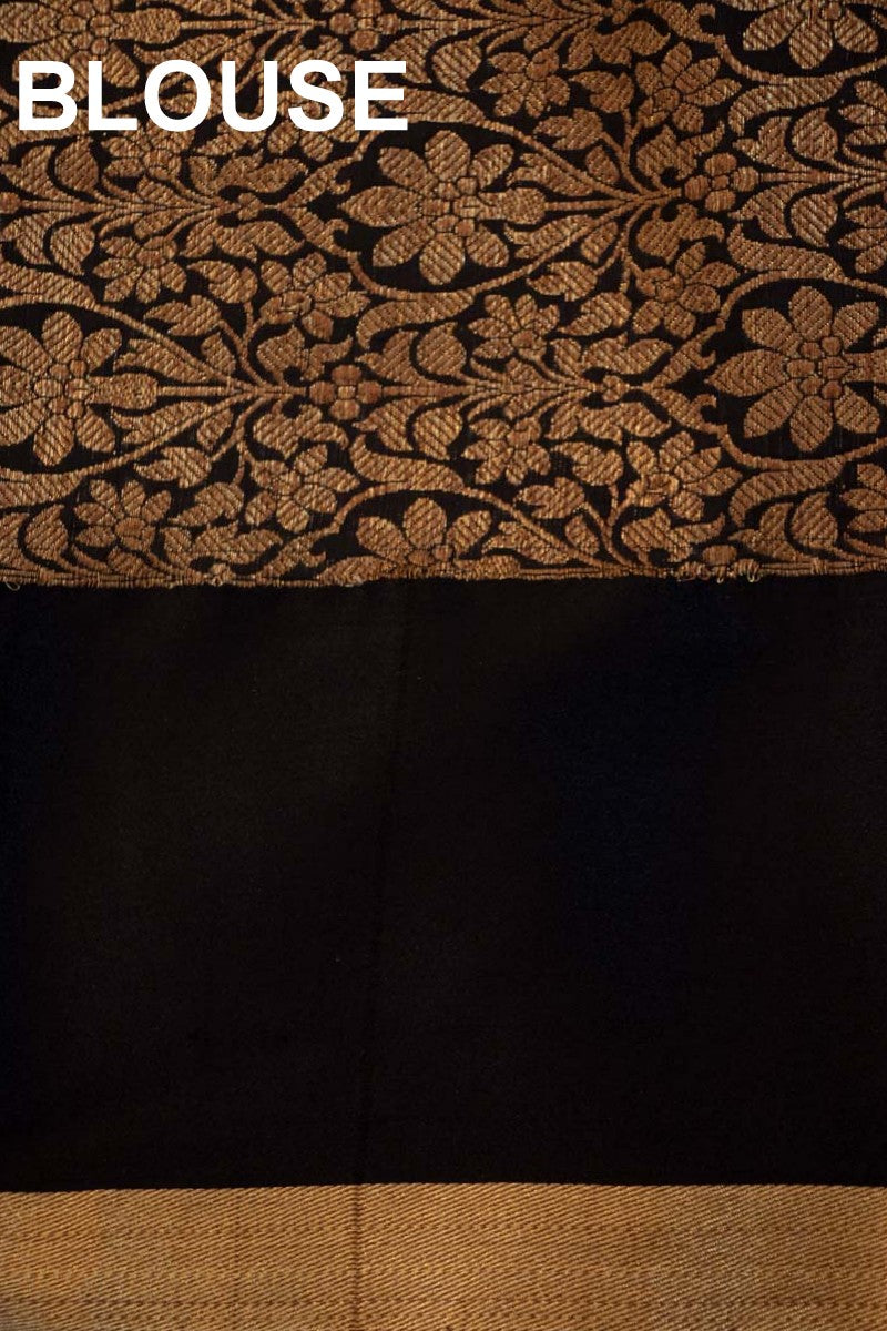 Handloom Checks &amp; Contrast Tussar Silk Saree AF204276