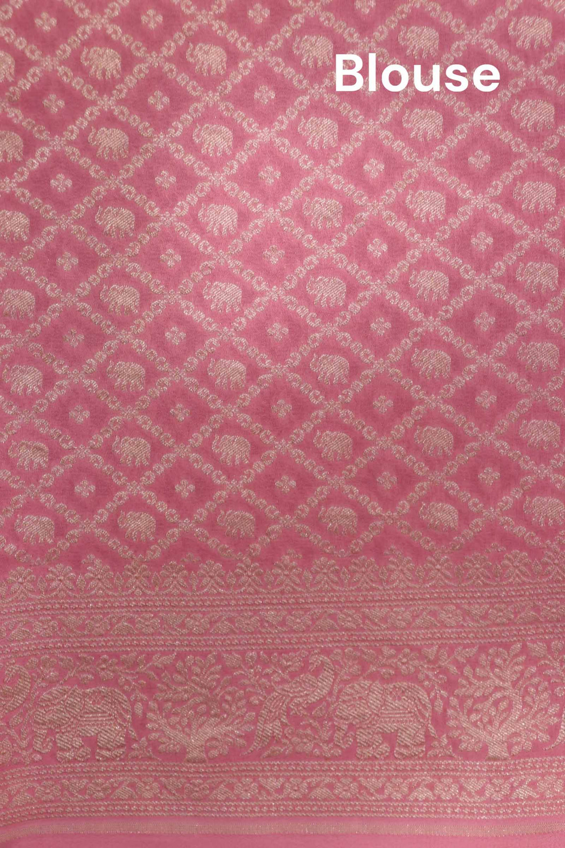 Pure Handloom Zari Butta Banarasi Crepe Silk Saree AL206627