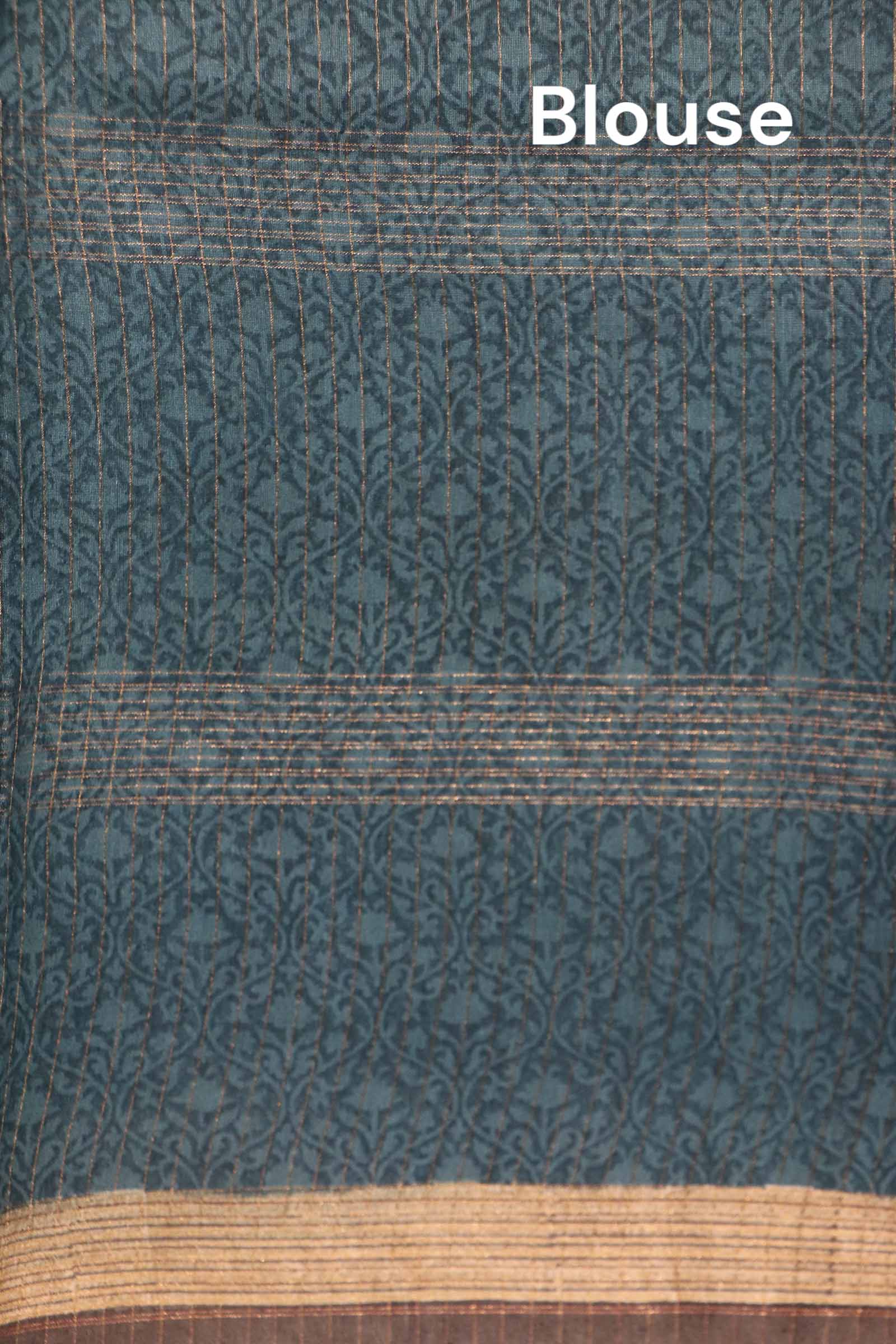 Pure Floral Peacock Tussar Silk Saree AK208417