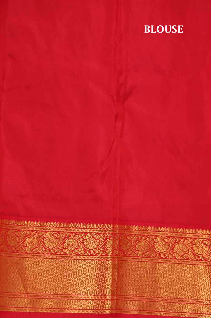 Grand Contrast Wedding Pure Silk Saree AI212985