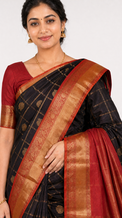 Pure Handloom Kanjeevaram Silk Saree AL210124