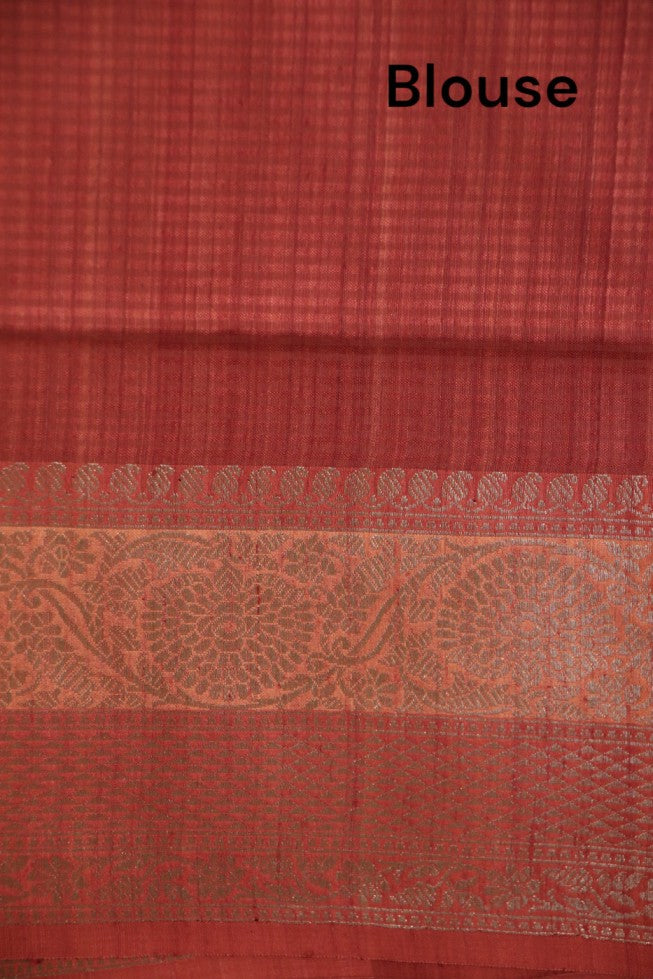 Pure Handloom Meenakari Soft Tussar Silk Saree AJ206375