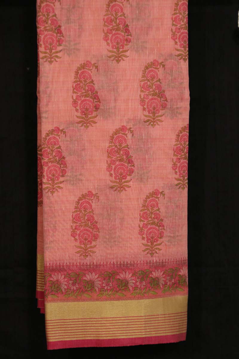 Printed Pure Cotton Saree AI207823