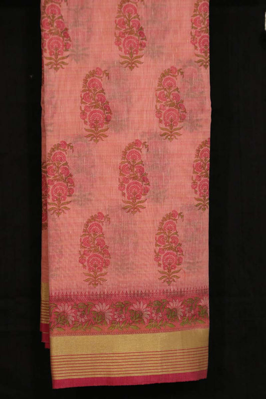 Printed Pure Cotton Saree AI207823