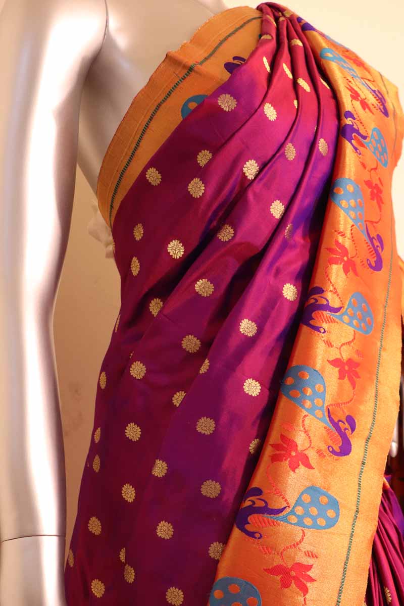 Designer Meenakari Paithani Silk Saree AI205409