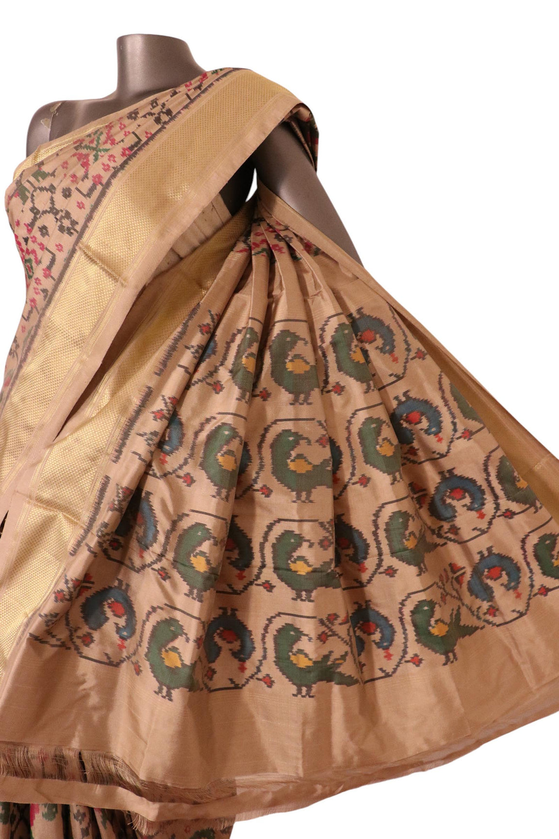 Pure Handloom Patola Ikat Silk Saree AK212715
