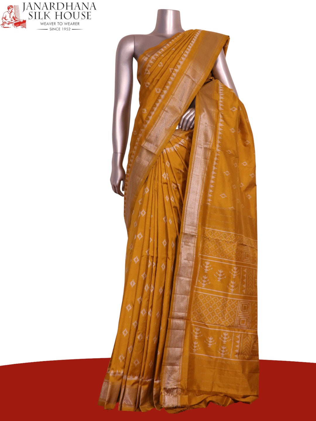 Pure Handloom Patola Ikat Silk Saree AL211720