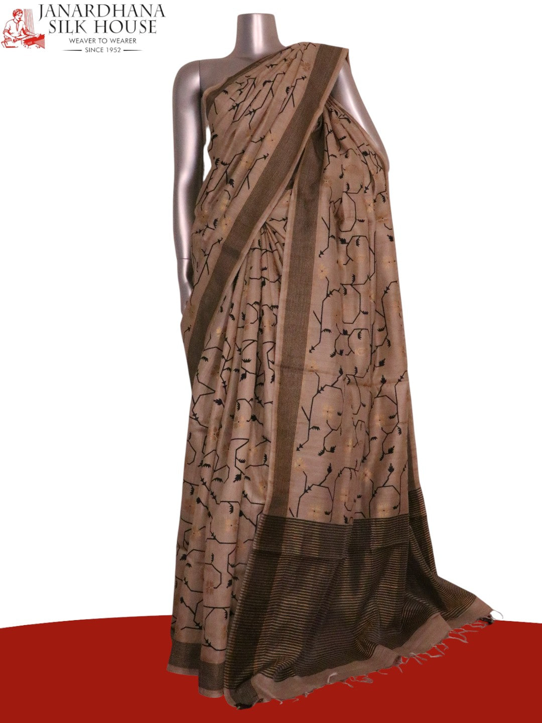 Handloom Pure Tussar Silk Saree AL203710