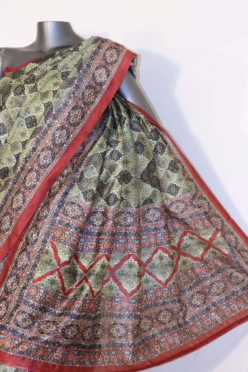 Embroidery Art Silk Saree AI209352