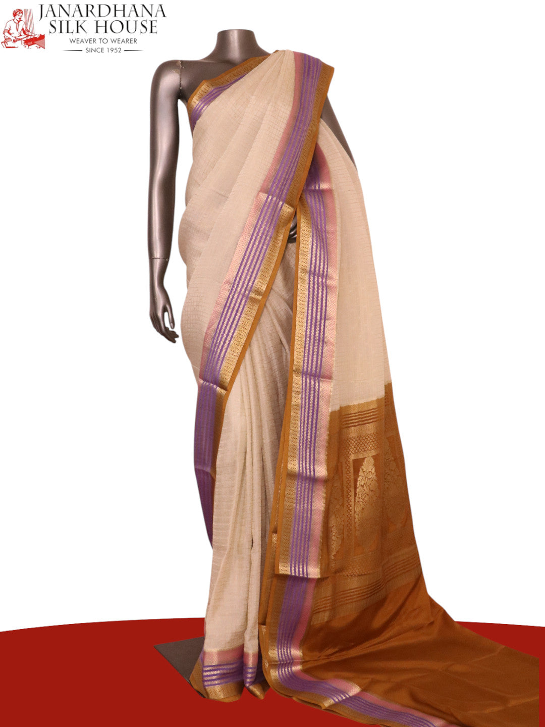Pure Mysore Crepe Silk Saree AL200196