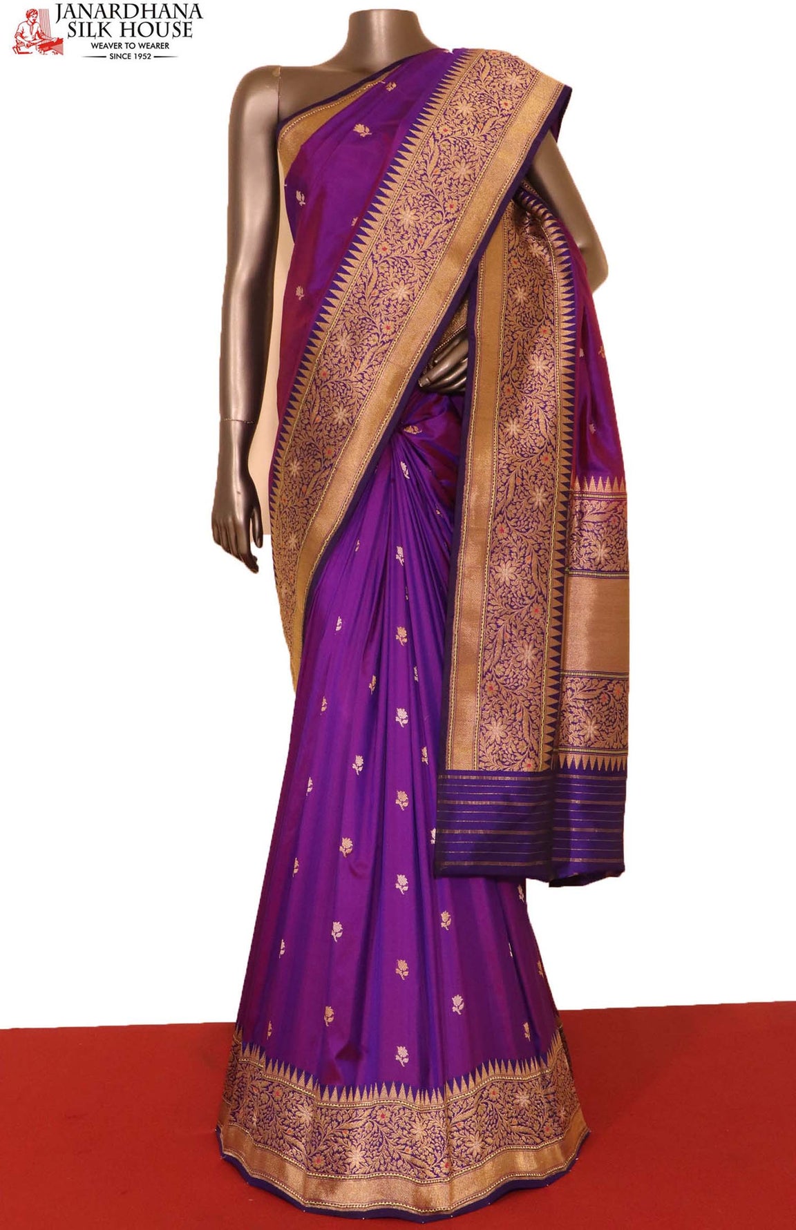 Designer &amp; Grand Meenakari Banarasi Silk Saree AG207552