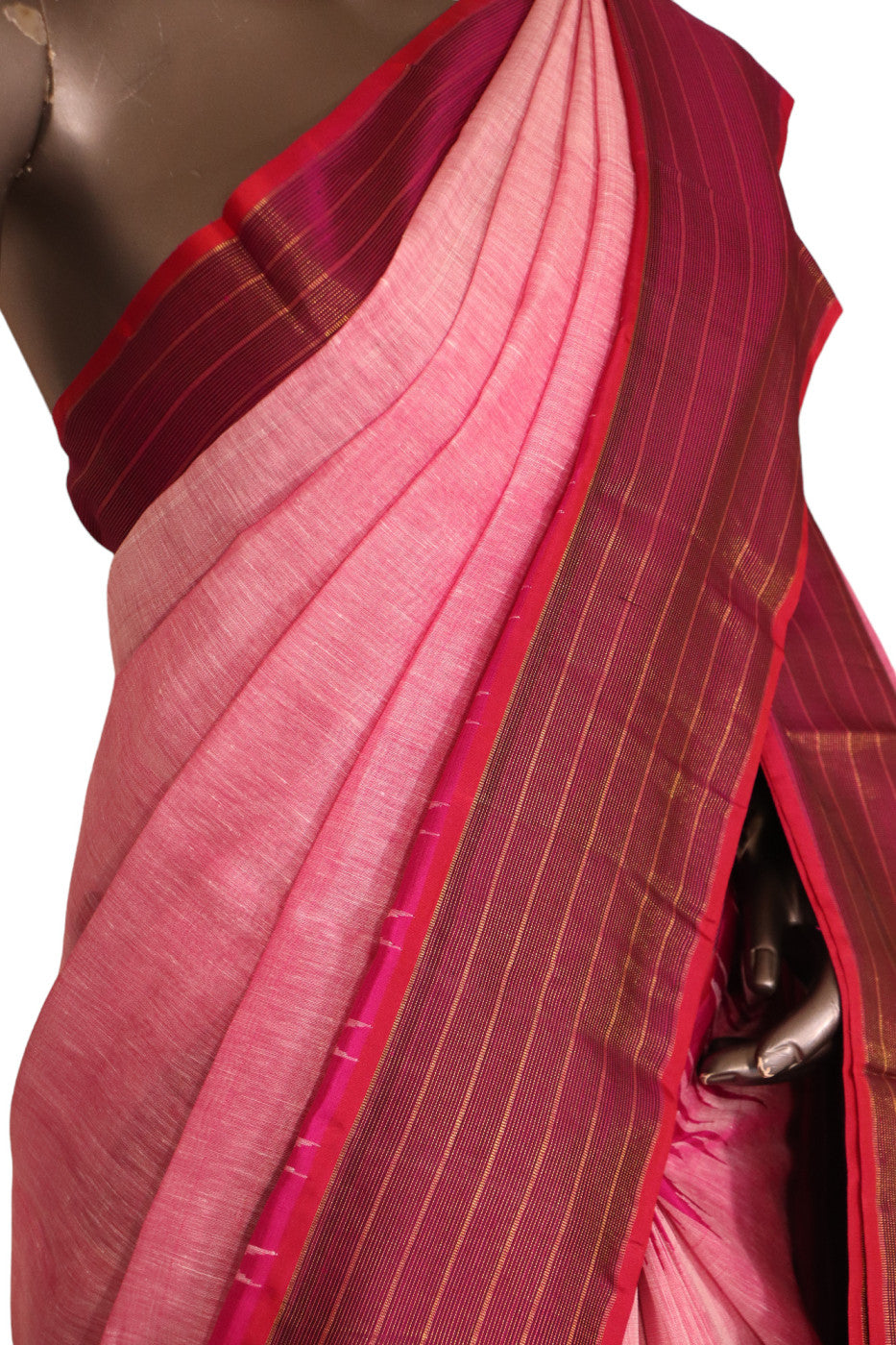 Linen Temple Kanjeevaram Silk Saree AJ202796