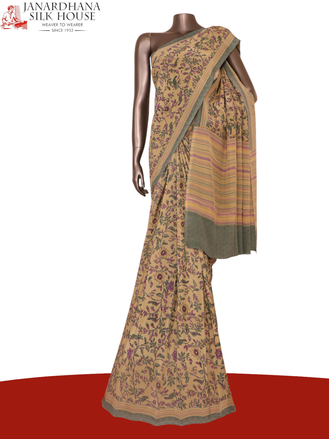 Floral Exclusive Pure Crepe Silk Saree AK205650
