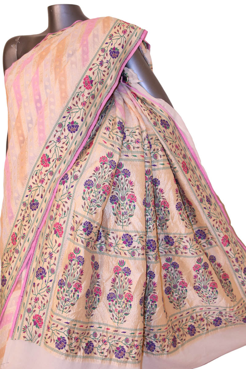 Meenakari Wedding Banarasi Georgette Silk Saree AJ202642