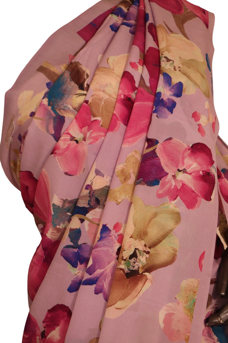 Floral Exclusive Pure Crepe Silk Saree AJ210522