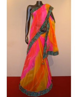 Exclusive Pure Bandhani Silk S..