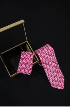 Exclusive Printed Pure Silk Tie & Pocket Square