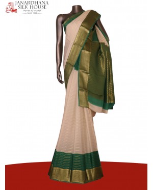 Pure Contrast Mysore Crepe Sil..