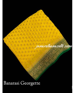Pure Handloom Zari Butta Banar..