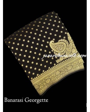Pure Handloom Zari Butta Banar..