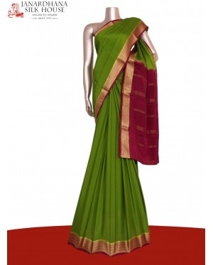 Pure Contrast Mysore Crepe Sil..