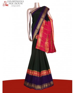 Pure Contrast Mysore Crepe Sil..