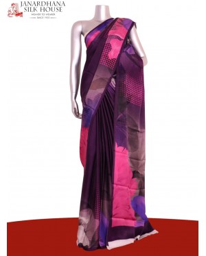 Designer Floral Pure Satin Cre..