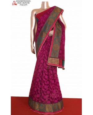 Handloom Banarasi Kora Silk Sa..